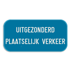 Verkeersbord SB250 G type IV onderbord - Beperking of verbod - 400x200mm