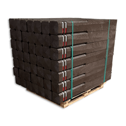 Pallet Bruine kunststof diamantkoppaal met reflectiebandjes rood/wit (49 stuks)