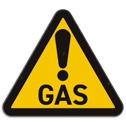 Waarschuwingsbord GAS - Gevaar