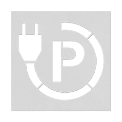 Wegmarkering spuitmal PVC (5mm) - Sjabloon elektrisch laden