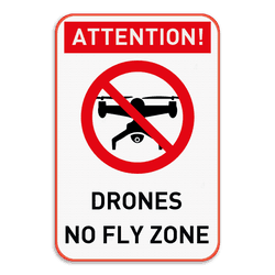 Verbodsbord - Drones no fly zone