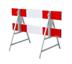 Afzethek aluminium 150cm rood wit reflecterend