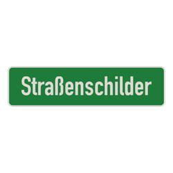 Straßennamenschild 1000x200mm - 1 Zeile ohne Rand