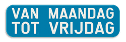 Verkeersbord SB250 G type V onderbord - Aanvulling op de verkeersborden stilstaan en parkeren - 700x200mm