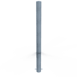 Rammschutzpoller &Oslash;89x1300mm Stahl verzinkt &ndash; mit Bodenanker
