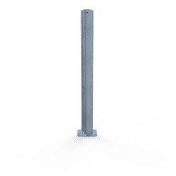 Rampaal Ø89x900mm staal verzinkt - met vloermontage