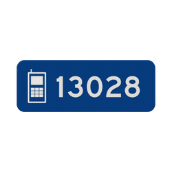 Verkeersbord betaald parkeren zone nummer blauw/wit - reflecterend