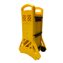 Mobiles Absperrsystem TS-FOLDXL – faltbares Absperrgitter aus Kunststoff, 4 m