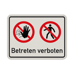 Betreten verboten Schilder