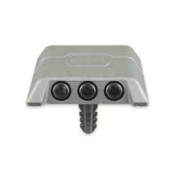 Wegdekreflector aluminium 100x100x21mm met grondpen &Oslash;20mm