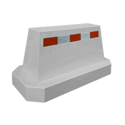 Afzetblok beton 175 kg met hijspunt &ndash; reflecterend