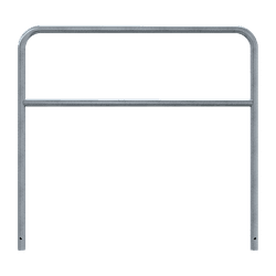 Geleidehek staal &Oslash;48mm - met tussenbuis - montage in de grond
