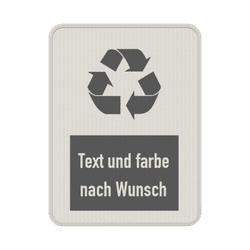 Umwelt und Abfall Schilder