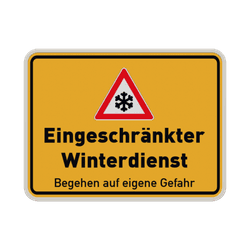 Winterdienst Schilder