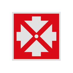 Veiligheidspictogram - Verzamelpunt interventiediensten - reflecterend