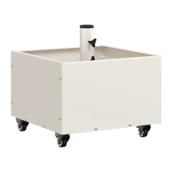 Verrijdbare bordenstandaard TS-CUBE 450x450x270mm voor paal &Oslash;48mm - wit, grijs of groen