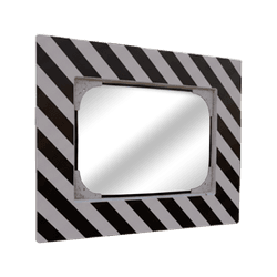 Miroir routier rectangulaire en acrylique 600 x 800 mm avec cadre r&eacute;fl&eacute;chissant