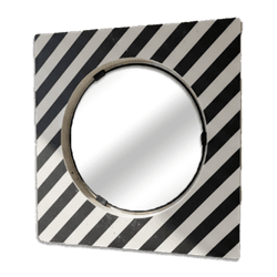 Miroir routier rond en acrylique &Oslash;600 mm avec cadre r&eacute;fl&eacute;chissant