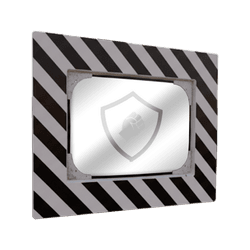 Miroir routier rectangulaire en polycarbonate 400 x 600 mm avec cadre r&eacute;fl&eacute;chissant