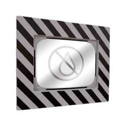 Miroir de circulation anti-condensation 400x600mm en acier inoxydable