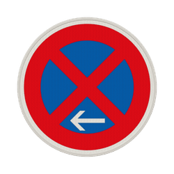 Verkehrszeichen 283-11 - Absolutes Halteverbot Ende, links