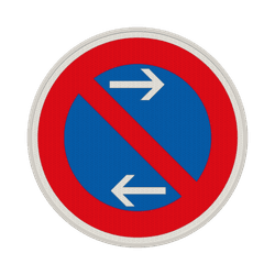 Verkehrszeichen 286-31 - Eingeschr&auml;nktes Halteverbot Mitte, links