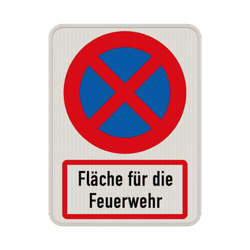 Parkverbotsschild - Absolutes Haltverbot, Fl&auml;che f&uuml;r die Feuerwehr
