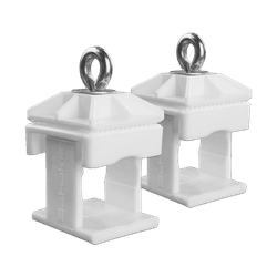 Klemmschelle 40mm aus Kunststoff wei&szlig;