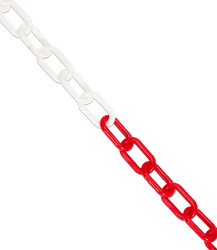 Absperrkette Kunststoff rot/weiß 8mm - Länge 25 meter
