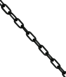 Cha&icirc;ne de signalisation en plastique noire &Oslash;6mm &ndash; 25m