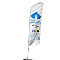 Beach flag 800x2200mm - Logo/design personnalis&eacute;