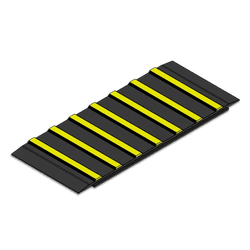 Fietsdrempel TS-BIKE kunststof modulair - zwart/geel