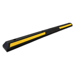 But&eacute;e de parking TS-ECO en caoutchouc recycl&eacute; jaune r&eacute;fl&eacute;chissant &ndash; 200 cm