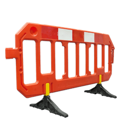 Barri&egrave;re nadar en plastique 2000x1000mm - Pieds pliants - Orange ou blanc