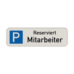 Schild Mitarbeiterparkplatz (Reserviert) - reflektierend