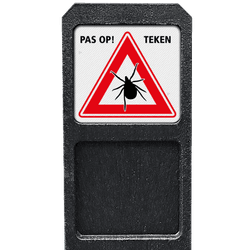 Bermpaal met 1 bordje - PAS OP! tekengebied