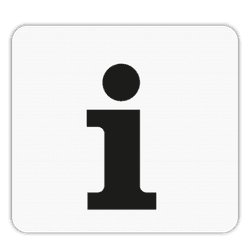 Vlak terreinbord 119x109mm - Pictogram Informatiepunt