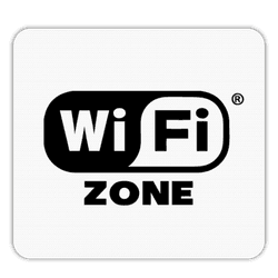 Vlak terreinbord 119x109mm - Pictogram WiFi-zone