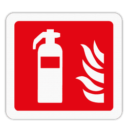 Vlak terreinbord 119x109mm - Pictogram Brandblusser