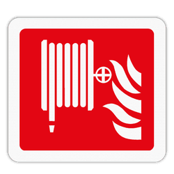 Vlak terreinbord 119x109mm - Pictogram Brandslang