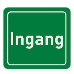 Vlak terreinbord 119x109mm - Ingang