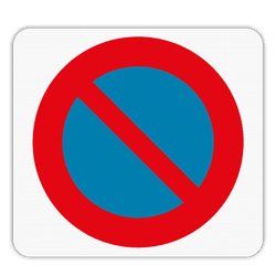 Vlak terreinbord 119x109mm - Pictogram Parkeren verboden