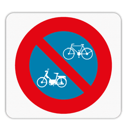 Vlak terreinbord 119x109mm - Pictogram (Brom-)fietsen stallen