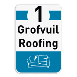 Informatiebord afval recycling - Grofvuil/roofing