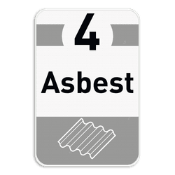 Informatiebord afval recycling - Asbest