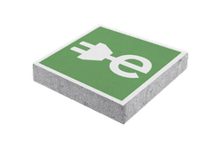 Symbooltegel laadpaal parkeerplaats - 300x300x60mm met facetrand