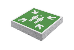 Stoeptegels met opdruk