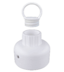 Adaptateur avec &oelig;illet pour cha&icirc;ne pour potelets de signalisation flexibles &Oslash; 80 mm - blanc ou noir