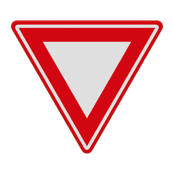 Verkeersbord voorrangskruising, verleen voorrang RVV B06 - reflecterend