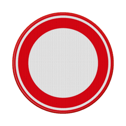 Verkeersbord rond zonder opdruk/interieur - reflecterend